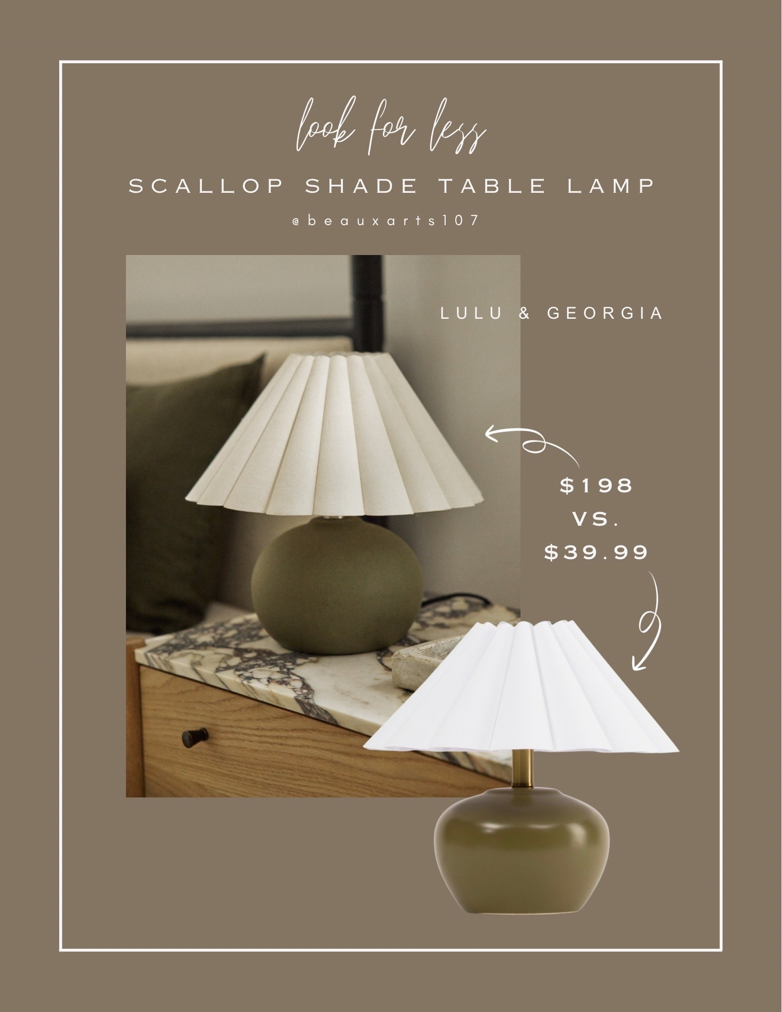 Get the same Lulu and Georgia scallop shade table lamp look for a lot less!!

#LTKHome #LTKSaleAlert