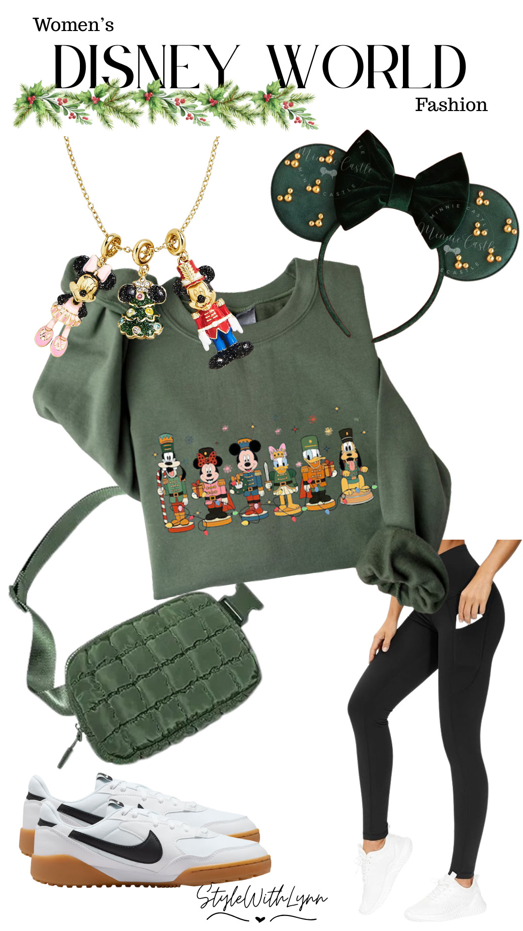 Get ready to deck the parks in style with this Nutcracker-inspired Disney outfit! From the cozy festive sweatshirt to the velvet Minnie ears and comfy Nike sneakers. It’s the perfect blend of cute, comfy, and holiday-ready. 

🎁 Shop the full look on LTK: @Lynns_Home&Style

#DisneyWorldOutfit #DisneyHolidayStyle #DisneyChristmasFashion #StyleWithLynn #DisneyParksLook #DisneyOutfitInspo #LTKHoliday #LTKDisney #DisneyStyle #WomenDisneyFashion 

 #LTKHoliday #LTKSeasonal #LTKStyleTip