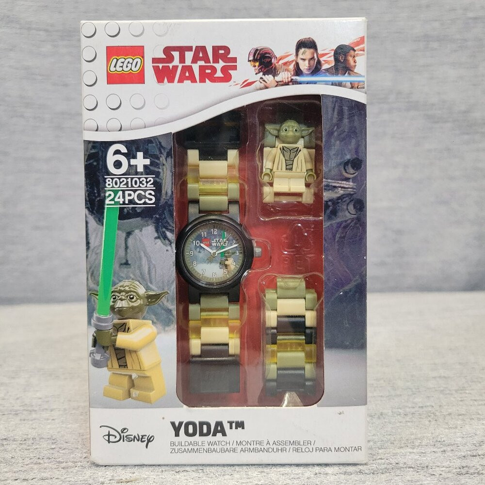 LEGO Star Wars Yoda Buildable Watch (8021032), sealed LEGO link watch with minifigure