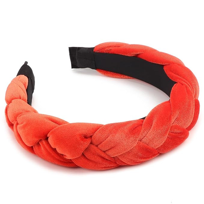 DRESHOW Braided Headbands for Women Velvet Hair Hoop Elastic Criss Cross Hair Bands Accessories | Amazon (US)