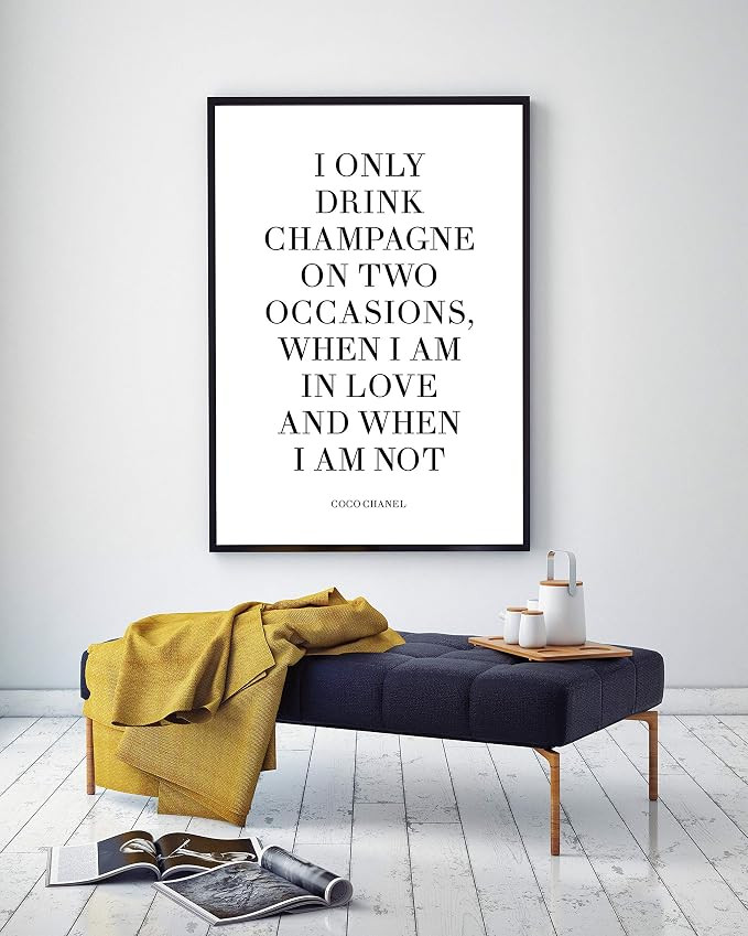 Dwi24isty Farmhouse Frame Wood Sign, I Only Drink Champagne On Two Occasions Kitchen Bathroom Bed... | Amazon (US)