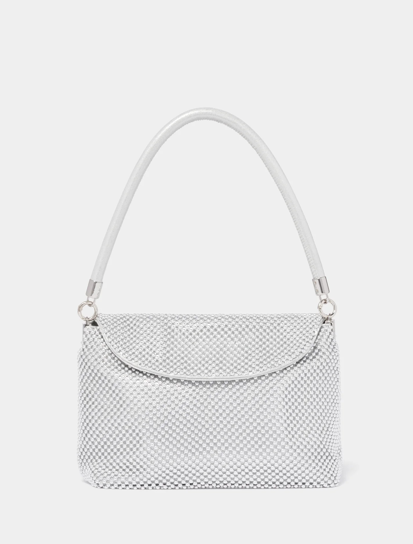 Forever New Women's Sunday Slouch Sparkle Clutch Bag in Silver | Forever New (AU)