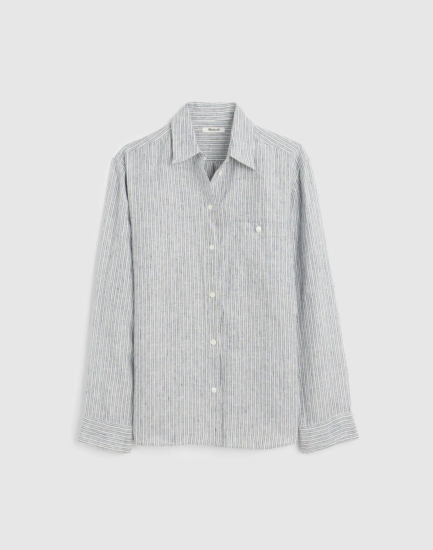 Striped Button-Up Shirt in 100% Linen | Madewell | Madewell