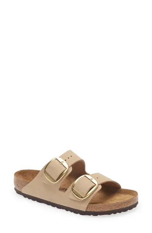 Birkenstock Arizona Big Buckle Slide Sandal in Sandcastle at Nordstrom, Size 7-7.5Us | Nordstrom