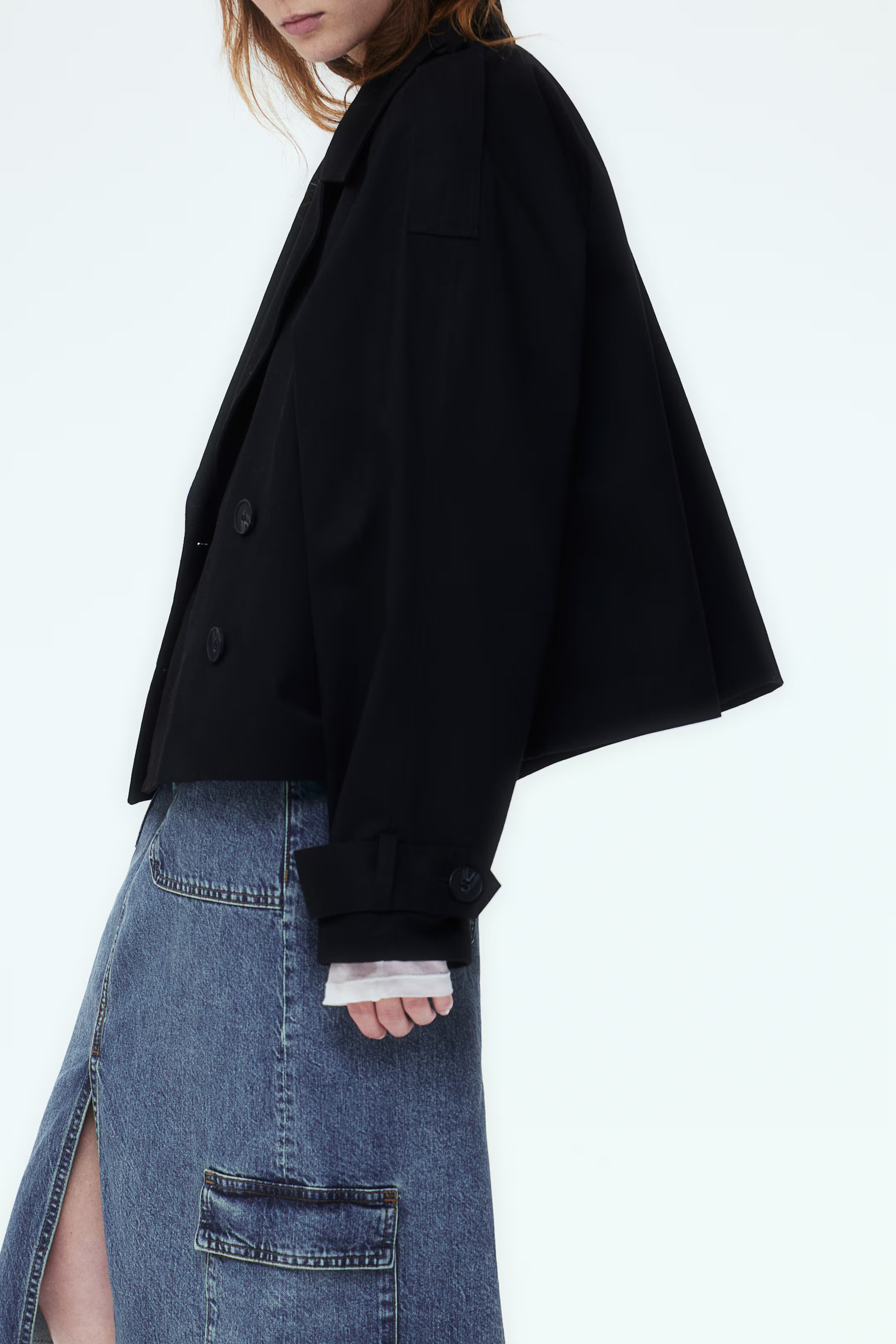 Short Twill Pea Coat | H&M (US + CA)