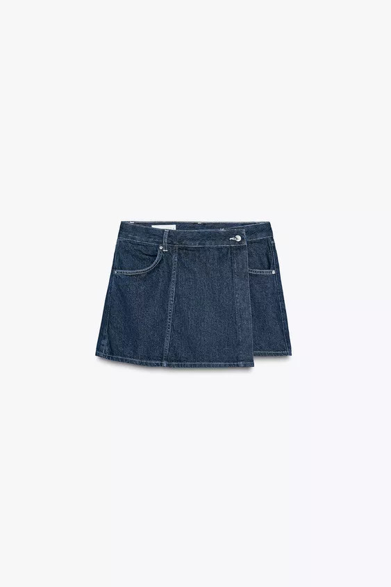Z1975 WRAP DENIM SKORT | Zara US