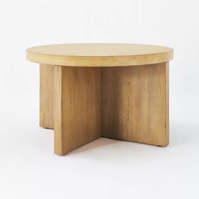 Bluff Park Round Wood Coffee Table Natural - Threshold&#8482; designed with Studio McGee | Target