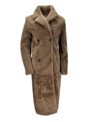 S Max Mara Women's Cammello Veggia Shearling Long Coat Size 8 NWT | eBay US