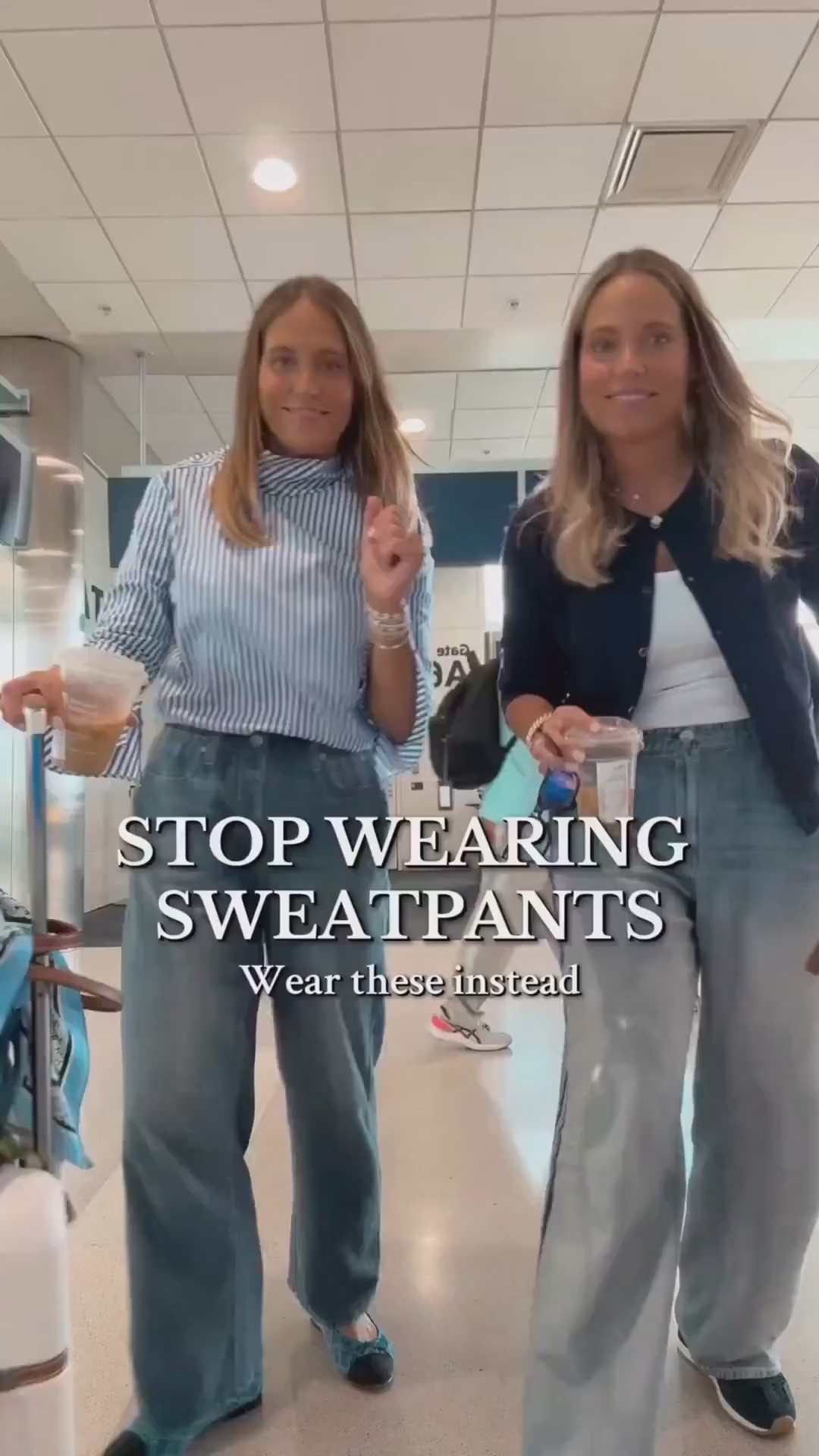 JK, wear whatever you want, but these jean sweatpants are seriously so comfortable! They give you the look of denim with the feel of your favorite sweats, which makes them perfect for everyday outfits, travel days, or casual fall looks. I’m wearing a size large and they’re true to size. #LTKdayinmylife #LTKootd #LTKOver40