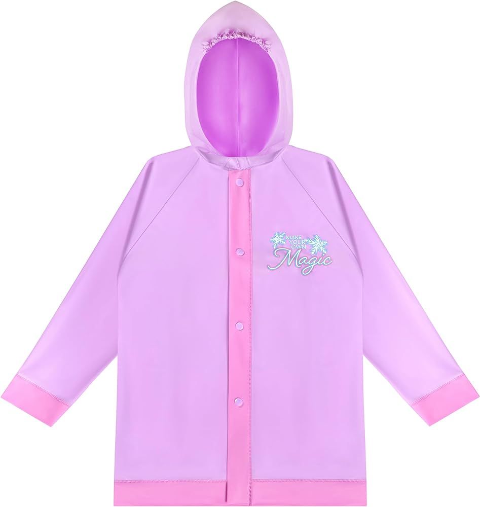 Disney Frozen Little Girls' Waterproof Outwear Hooded Rain Slicker - Toddler | Amazon (US)