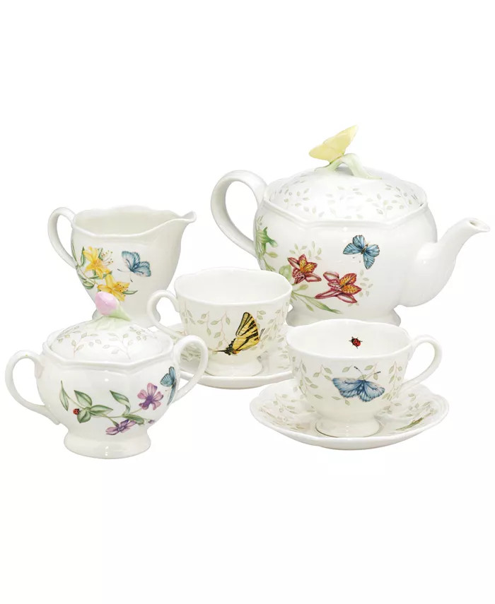 Lenox Butterfly Meadow 7-Piece Tea Set, Service for Two - Macy's | Macy's