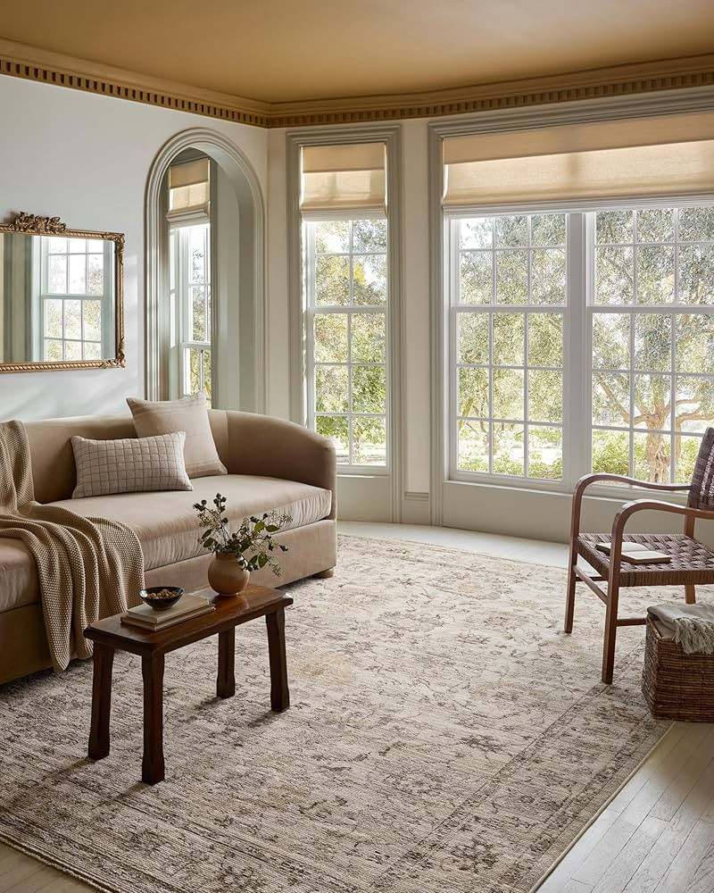 Loloi Magnolia Home by Joanna Gaines Pace Collection PAC-01 Natural/Stone 2'-7" x 7'-6" Runner Ru... | Amazon (US)