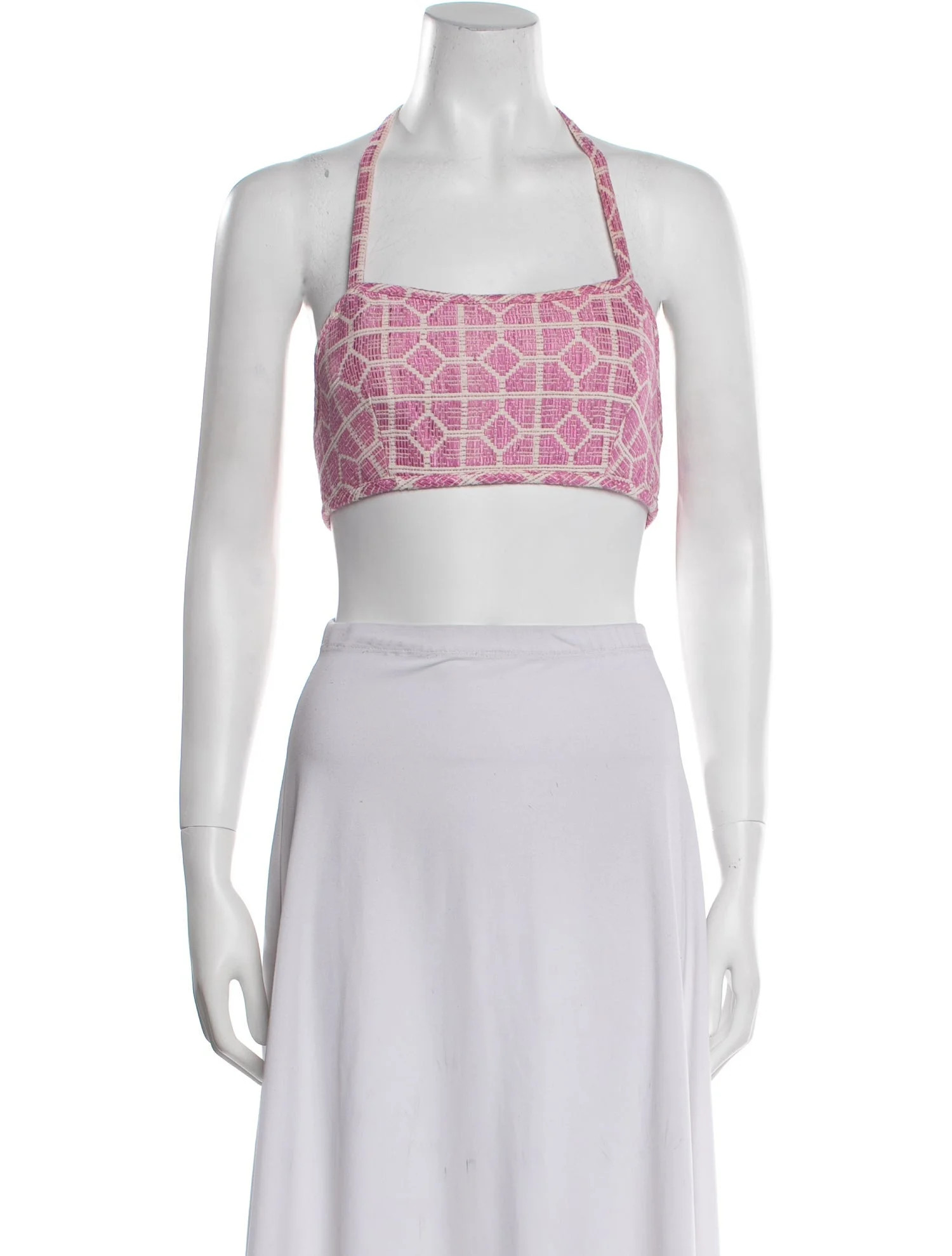 Printed Square Neckline Crop Top | The RealReal