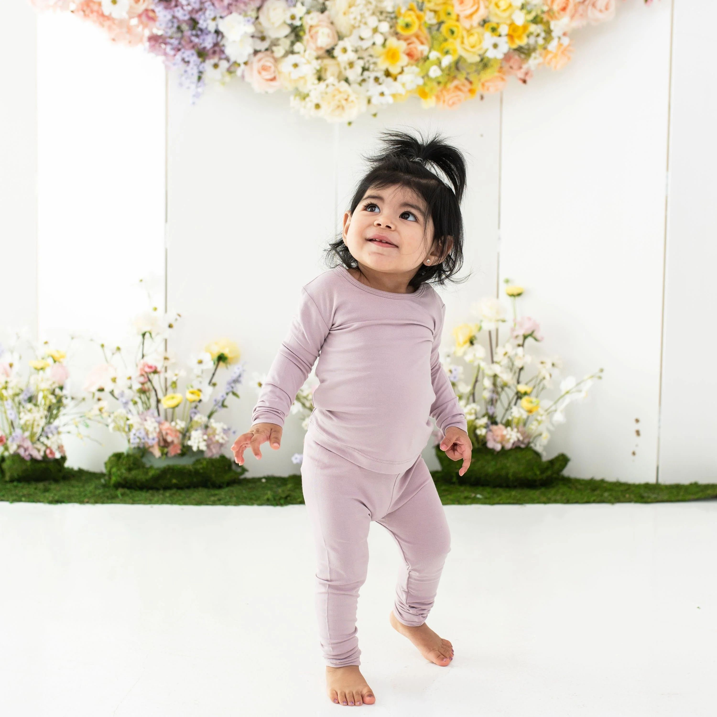 Long Sleeve Pajamas in Wisteria | Kyte BABY