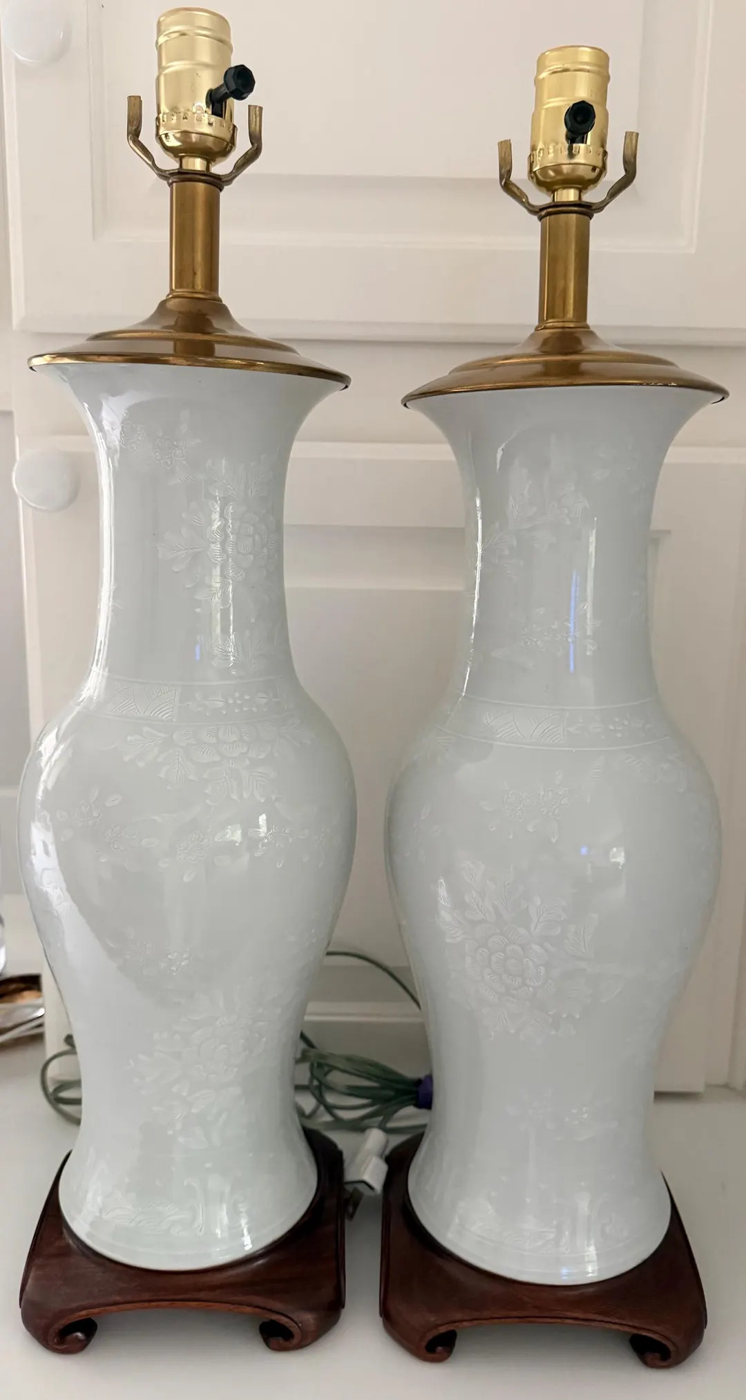 Vintage Japanese Bianco Sopra Bianco Porcelain Table Lamps | Etsy (US)