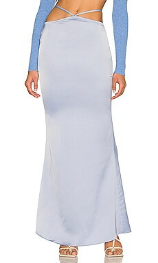 Camila Coelho Jaida Maxi Skirt in Dusty Blue from Revolve.com | Revolve Clothing (Global)