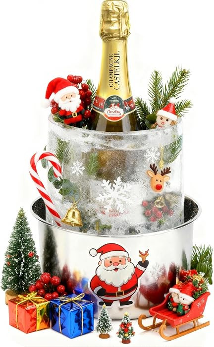 Ice Mold,Ice Bucket Mold, Ice Mold Wine Bottle Chiller,DIY Ice Bucket Mold for Wine Champagne and... | Amazon (US)
