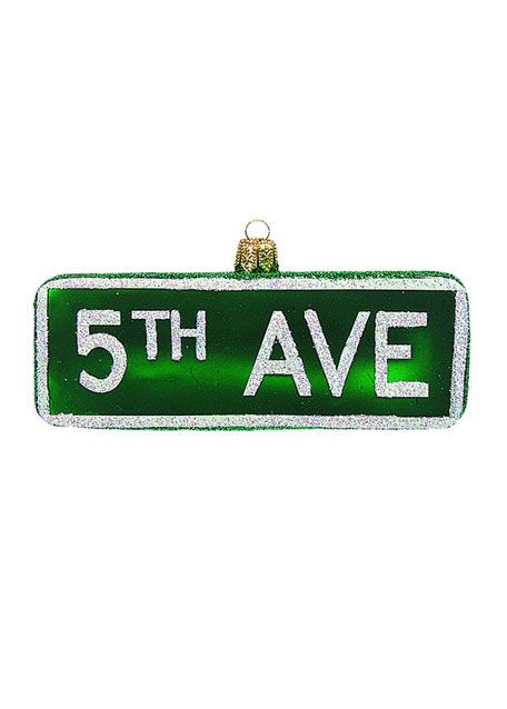 Impuls 5Th Ave Sign Christmas Ornament | Bergdorf Goodman