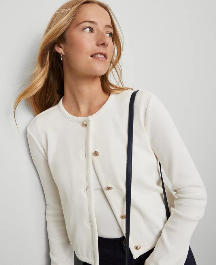 Weekend Collection Knit Jacket | Ann Taylor