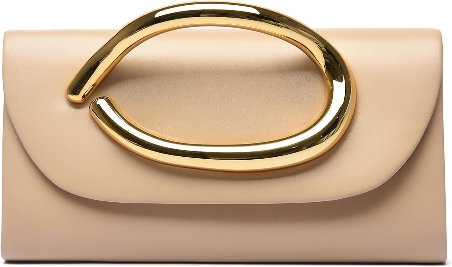 MYHOZEE Clutch Purses for Women Vegan Leather Evening Bag Formal Elegant Wedding Clutch Trendy Go... | Amazon (US)