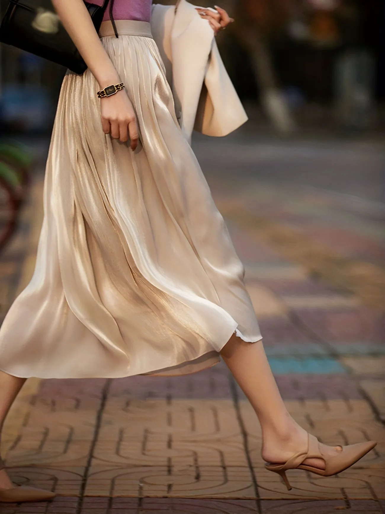 High Waist Pleated Skirts, Elegant Solid Comfy Summer Skirts, Women's Clothing | Temu Affiliate Program