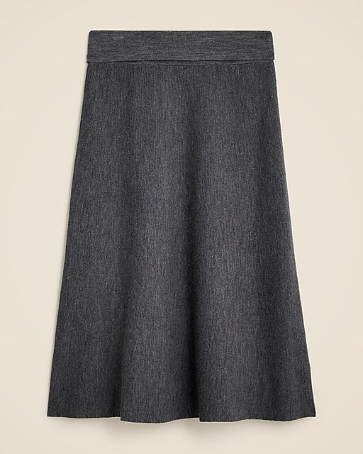 Foldover sweater midi skirt in merino wool blend | J. Crew US