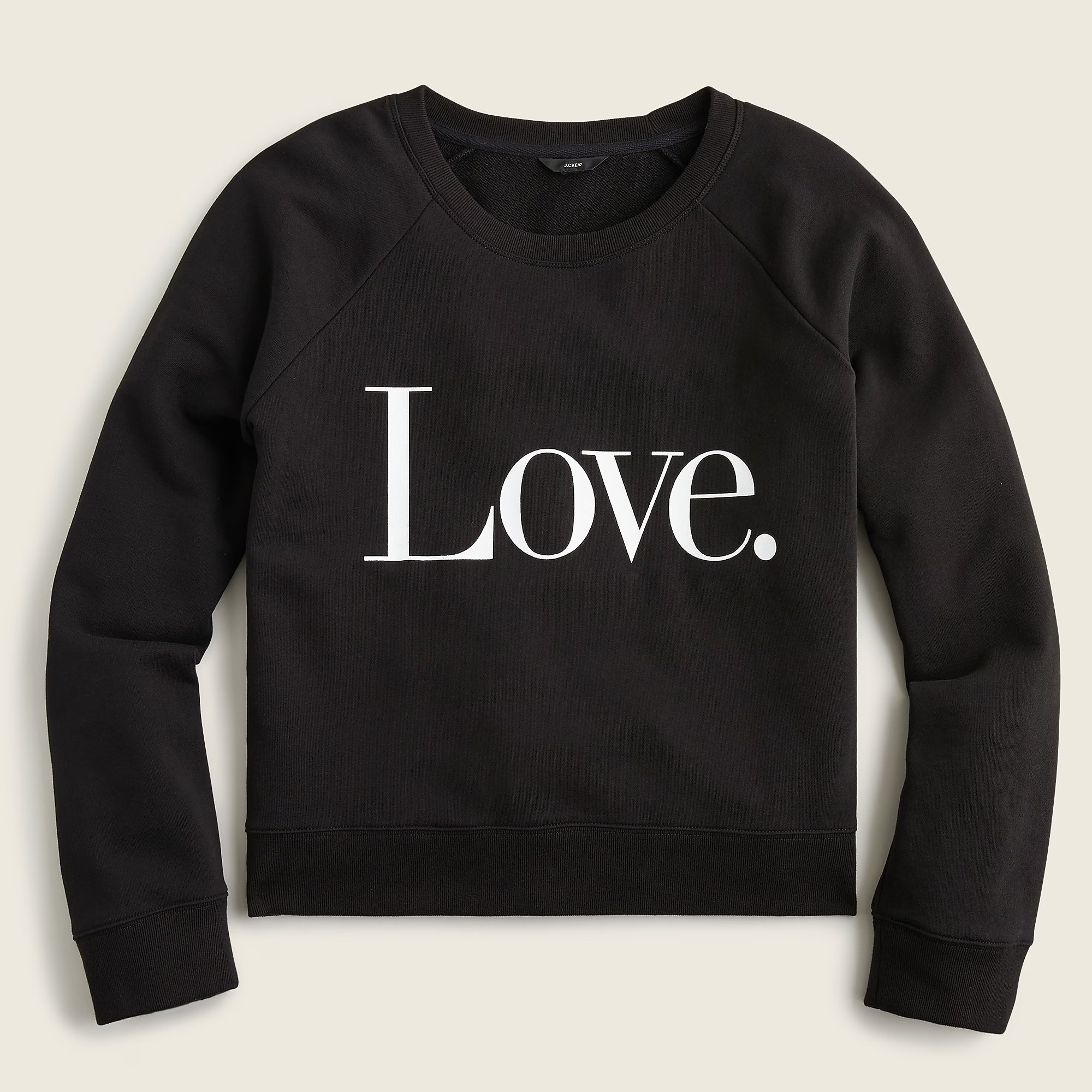 "Love" sweatshirt in original cottton terry | J. Crew US