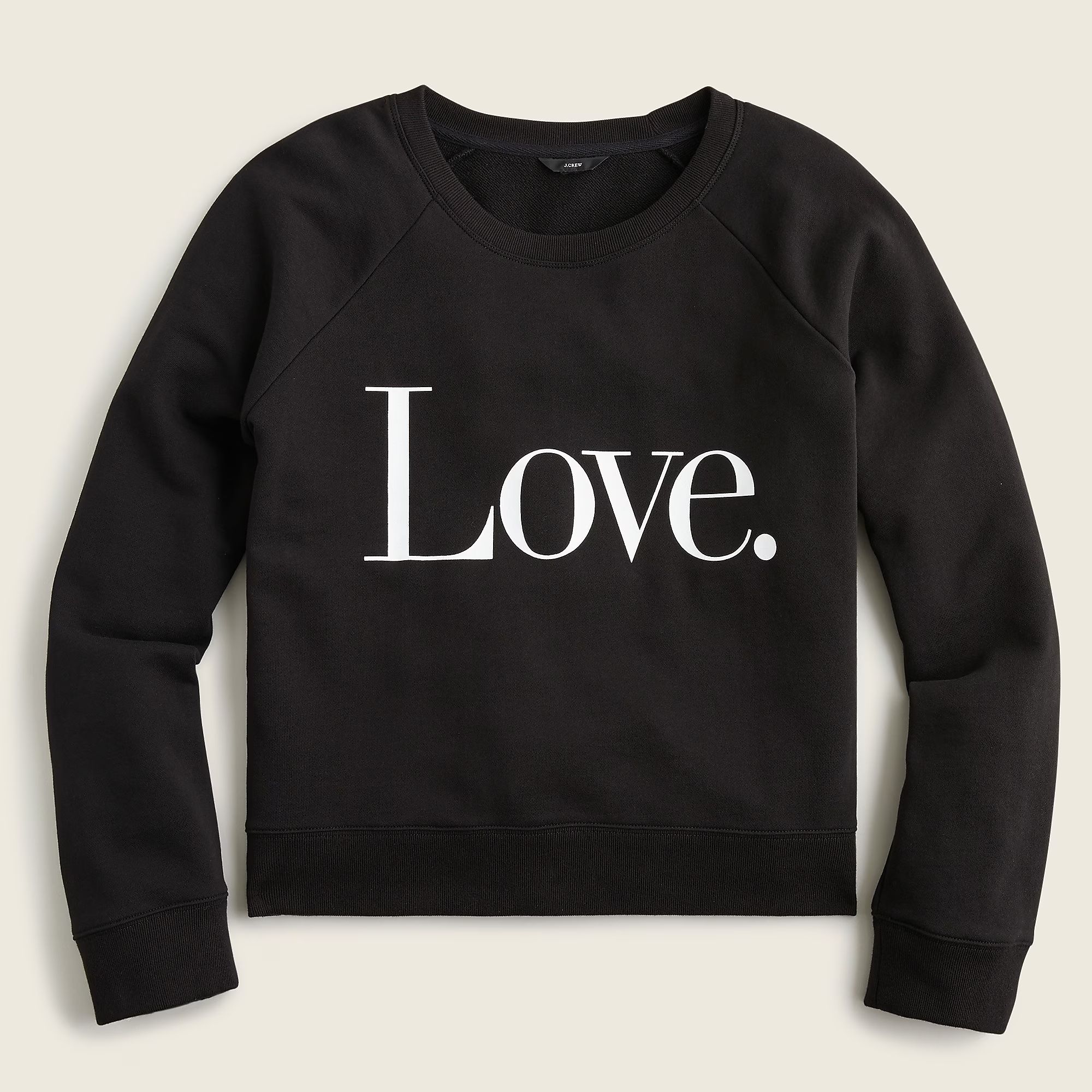 "Love" sweatshirt in original cottton terry | J.Crew US
