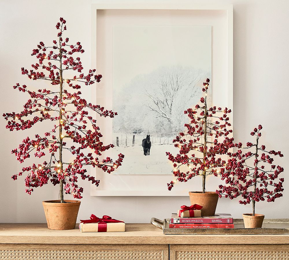 Lit Blissful Berry Tree | Pottery Barn (US)