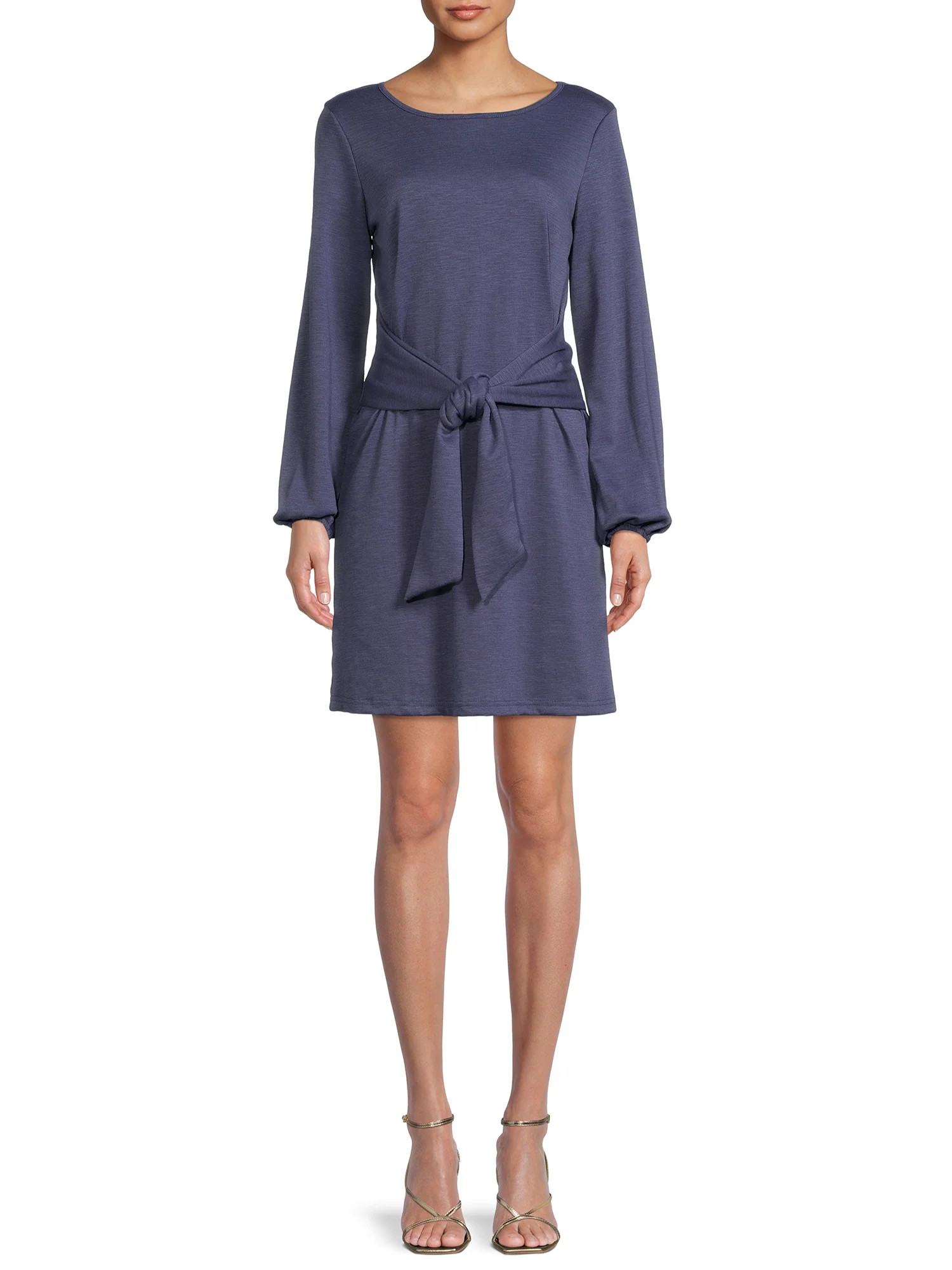 Nine.Eight Women’s Tie Waist Knit Cocktail Dress | Walmart (US)