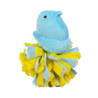 Peeps Fleece Bottom Plush Chick Squeaky Pet Toy (Blue) | Target
