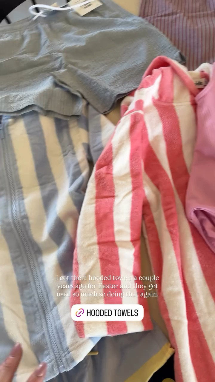 I got them hooded towels a couple years ago for Easter and they got used so much so doing that again.