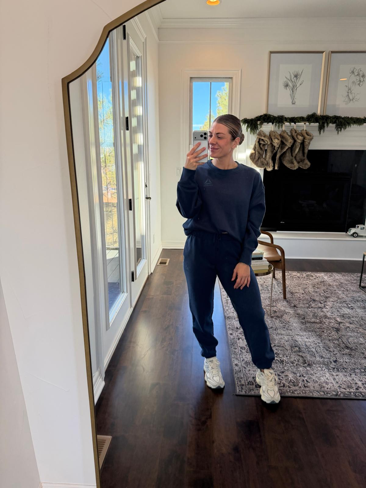 Weekend uniform unlocked with this Reebok crewneck and jogger set from Walmart. Sporty, soft, and ready for everything from coffee runs to chill time 😎☕🩶  
#WalmartFinds #ReebokStyle #Athleisure #OOTD #CozyFit #CasualOutfit #ComfyStyle #LTKActive #AffordableFashion #WeekendVibes   

 #LTKootd #LTKSeasonal #LTKActive