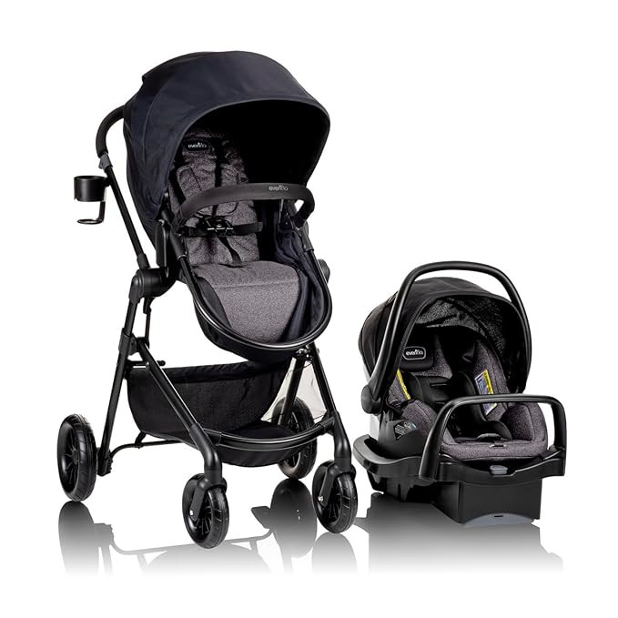 Evenflo Pivot Modular Travel System with LiteMax Infant Car Seat (Casual Gray) | Amazon (US)