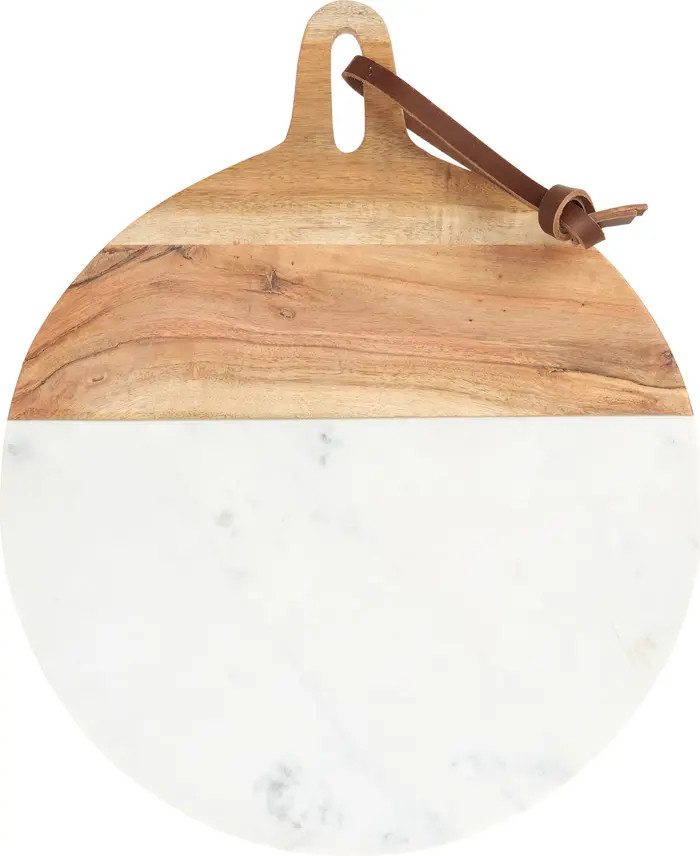 Marble & Acacia Wood Round Cutting Board | Nordstrom