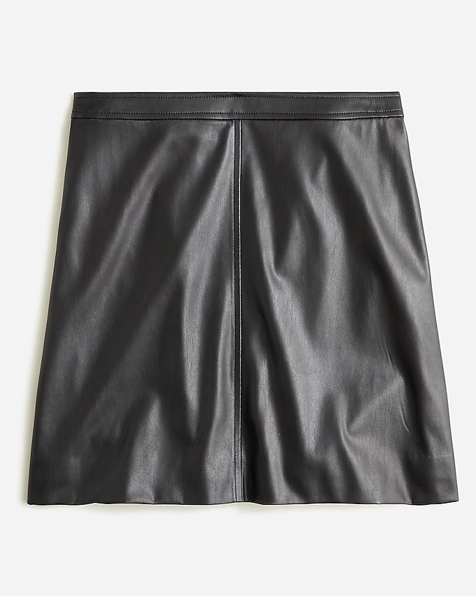 Faux-leather mini skirt | J. Crew US