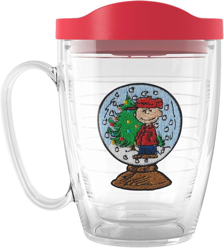Tervis Peanuts - Charlie Brown Snoopy Christmas Snowglobe Made in USA Double Walled Insulated Tum... | Amazon (US)
