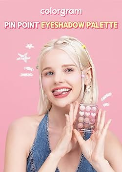 COLORGRAM Pin Point Eyeshadow Palette 01 Peach+Coral= | Ultra-Blendable Matte, Glitter, Shimmer S... | Amazon (US)