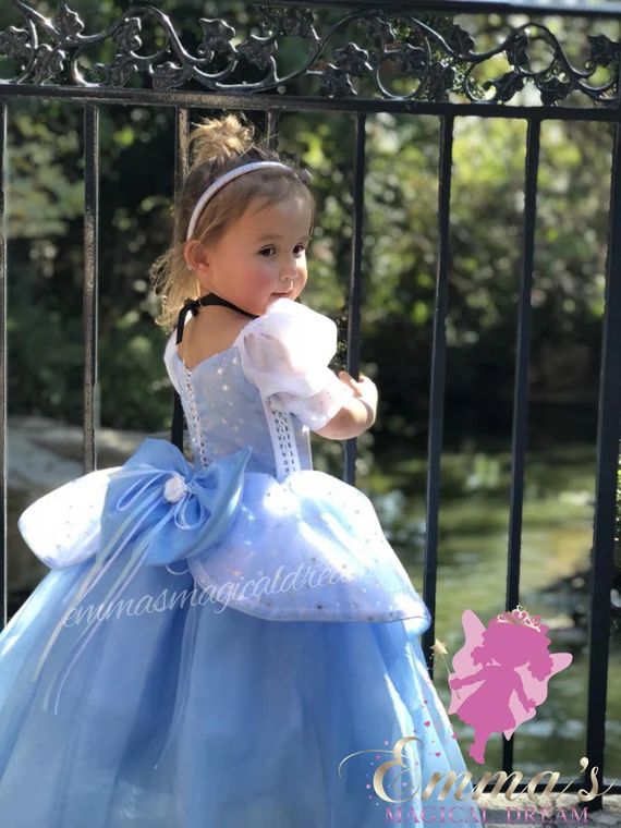 Cinderella Dress 4 Piece Set With Detachable Ribbon Pin - Etsy | Etsy (US)