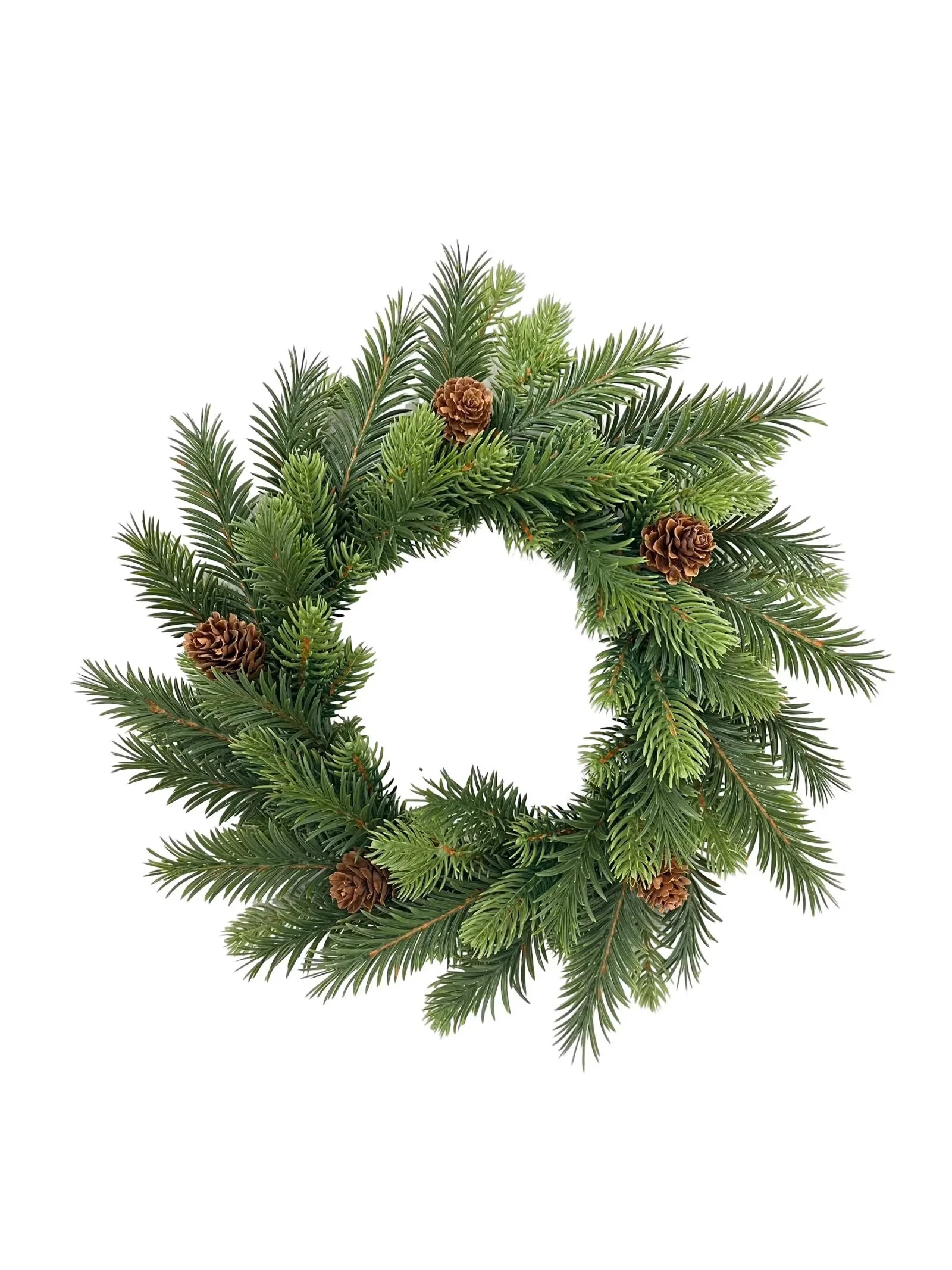 Cedar and Pinecones Mini Christmas Wreath, Green and Brown, 11", by Holiday Time | Walmart (US)