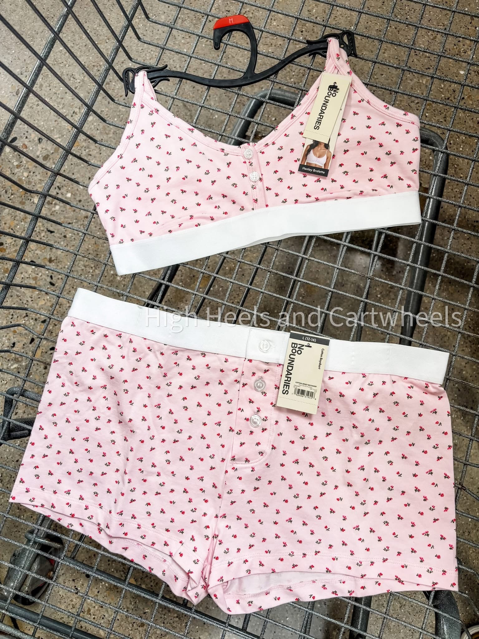 Fun matching bra and shorts from Walmart!