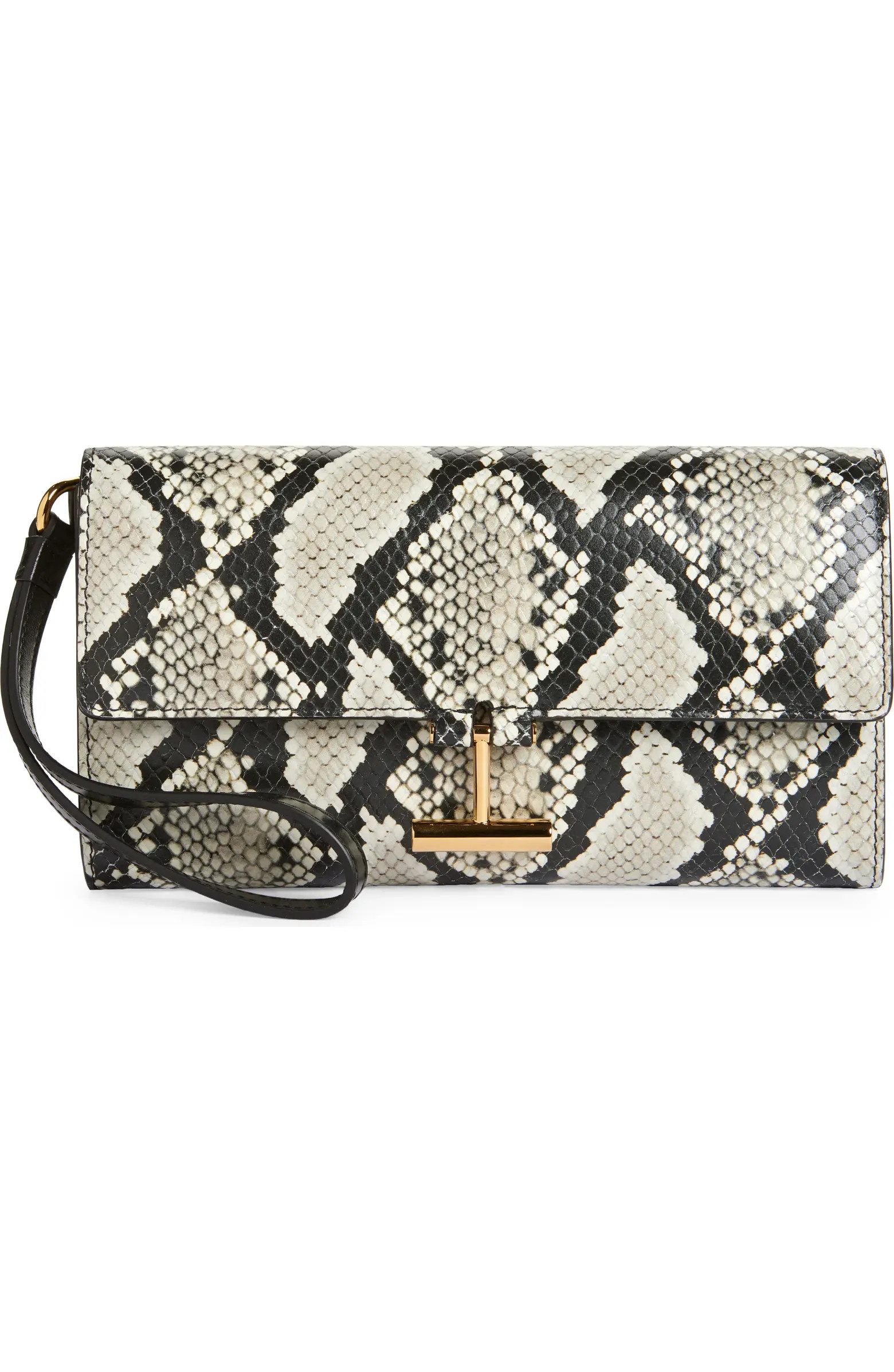 Tara Python Embossed Leather Wristlet | Nordstrom