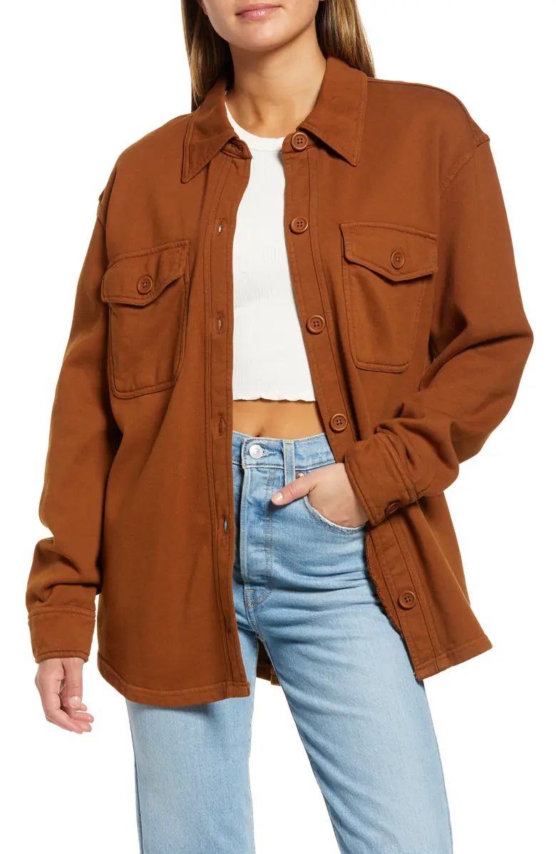 Oversize Fleece Shirt Jacket | Nordstrom