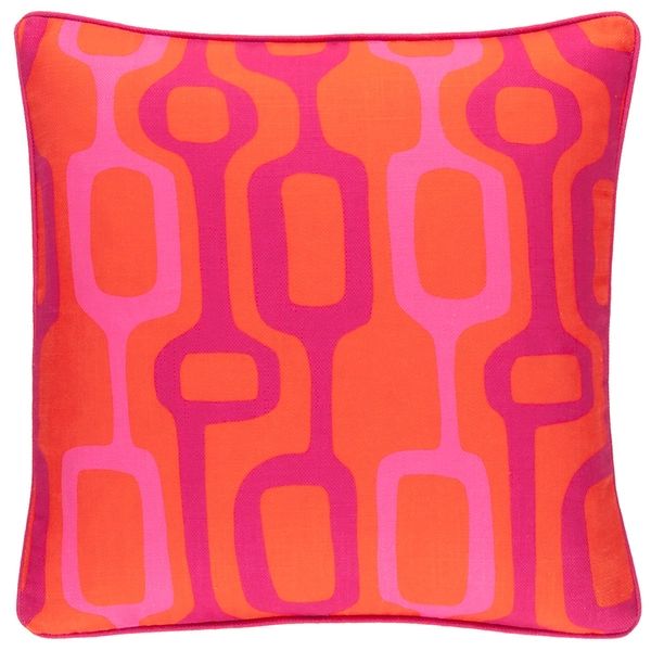 Chain Of Fools Orange Indoor/Outdoor Decorative Pillow Cover | Annie Selke