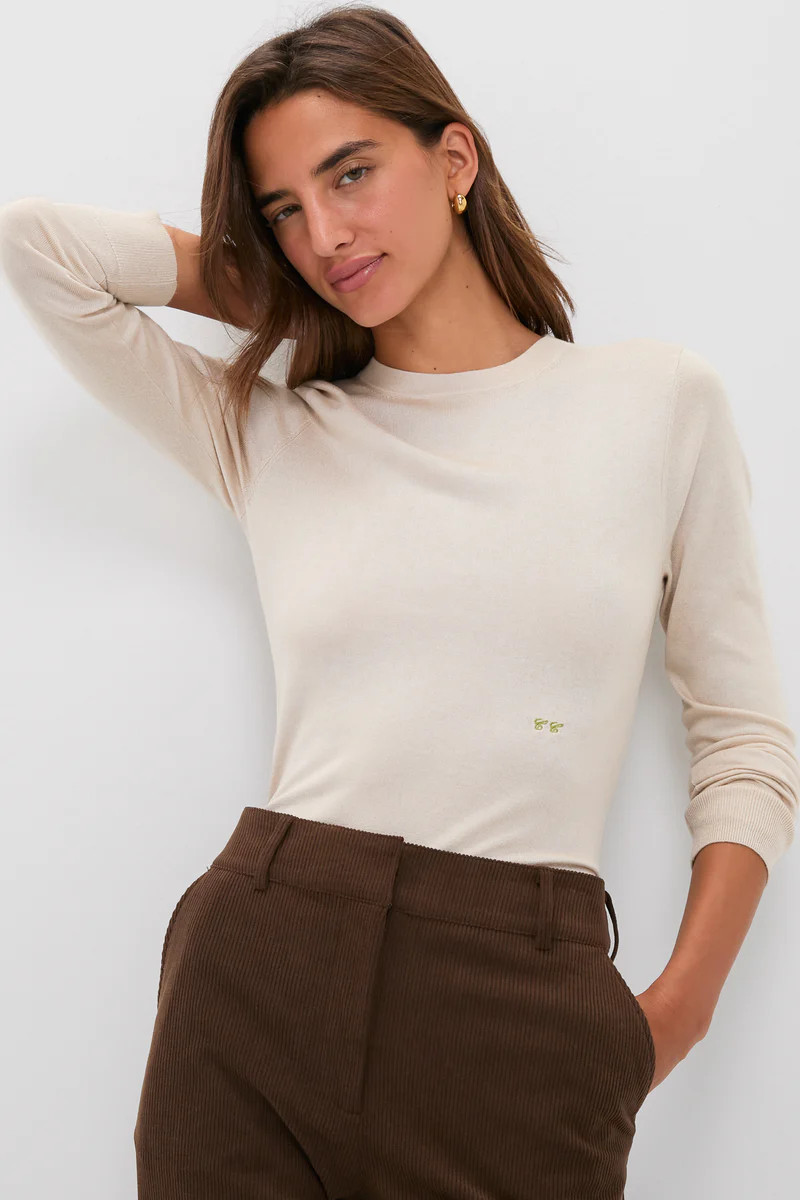 Sandstone Cashmere Silk Long Sleeve Katie Tee | Tuckernuck (US)