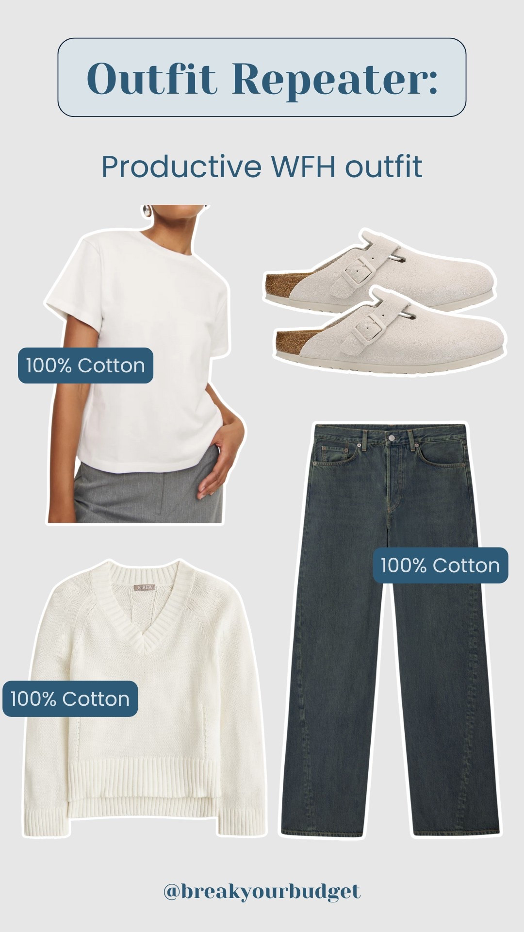 My productive WFH outfit #OutfitRepeater #CapsuleWardrobe #CapsulePieces #Reformation #COS #DenimJeans #Birkenstocks #J.Crew #OOTD #BreakYourBudget

#LTKSeasonal #LTKHome #LTKStyleTip