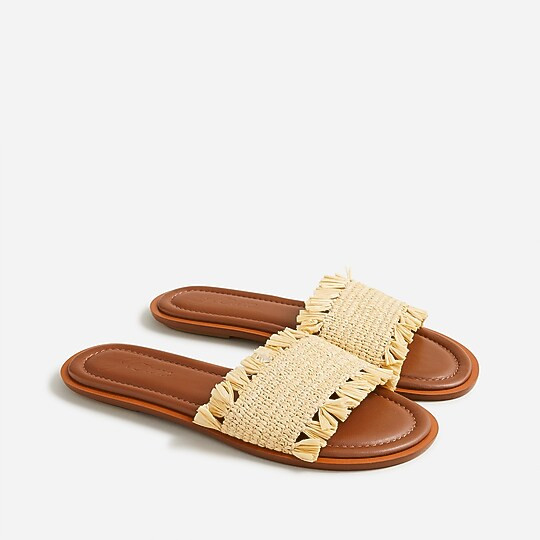 Sorrento woven sandals with raffia fringe | J. Crew US