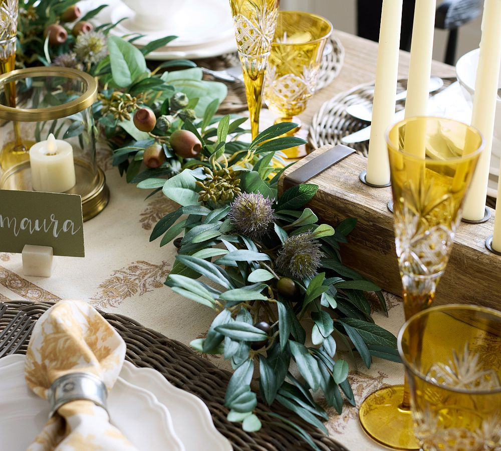 Faux Mixed Olive Garland | Pottery Barn (US)