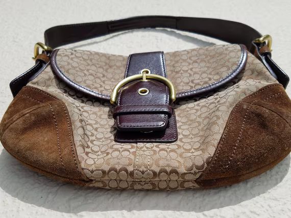 COACH Purse COACH With Buckle Coach With Leather Brown | Etsy | Etsy (US)