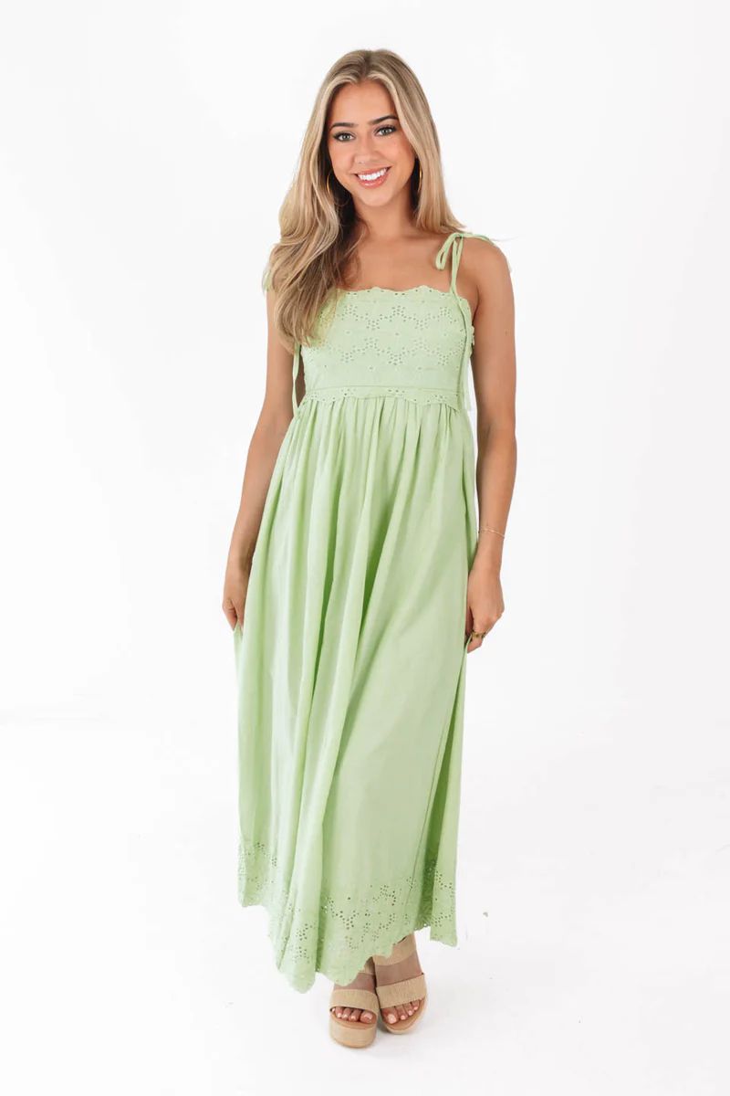 Wait For Me Midi Dress - Green | The Impeccable Pig
